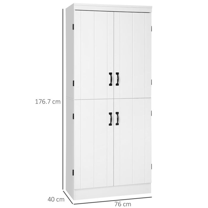 Premium 4-Door Kitchen Cabinet | White | Modern Design | Ample Storage