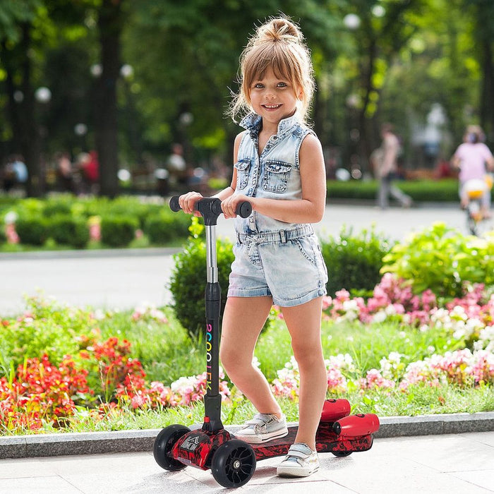 Ultimate E-Scooter for Kids: Light, Music, Water Spray, 3-6 Yrs, Red