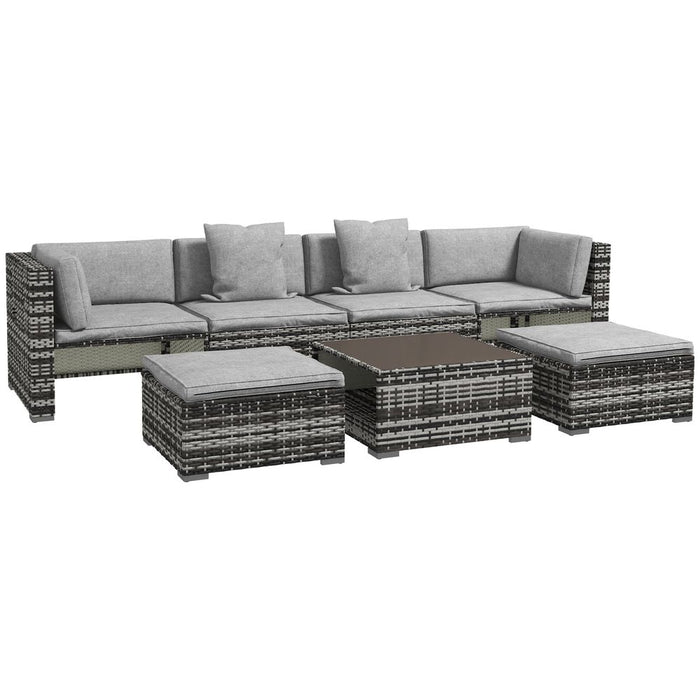 Premium Outsunny 7-Piece Rattan Garden Furniture Set - High-Quality, All-Weather, Stylish Patio & Outdoor Set