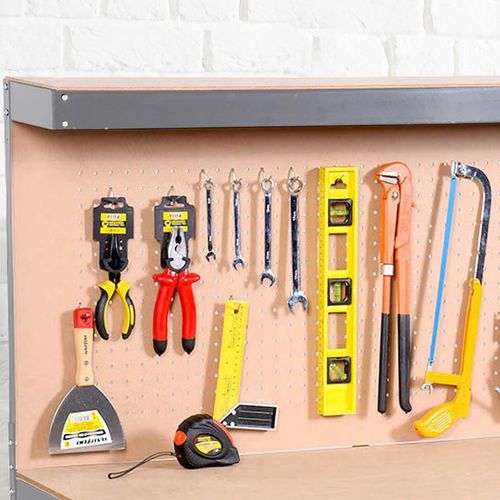 Workbench Heavy-Duty Steel Pegboard Drawer - Grey DPD