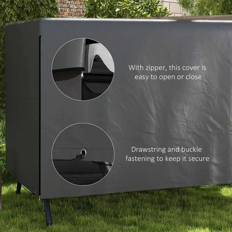 Outsunny Patio Swing Chair Cover 215x155x150cm - Grey, Weatherproof Garden Furniture Protector