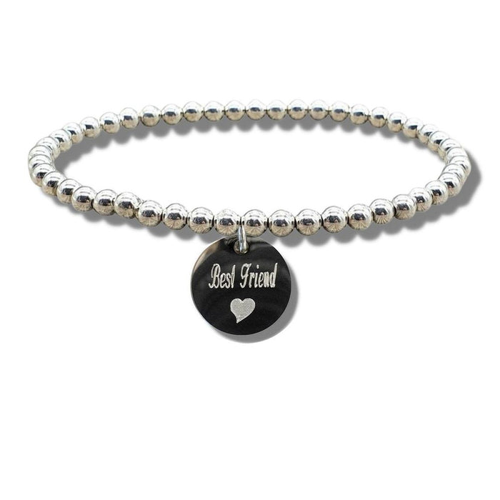 Best Friend Disc Bracelet & Heart Symbol | Ideal Birthday or Christmas Gift