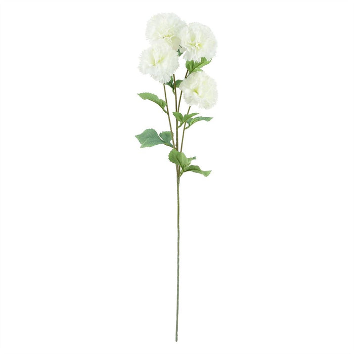 Premium 85cm White Carnation Pink Peony & Fern in Glass Vase - Artificial Flower Arrangement - High-Quality and Stunning Display