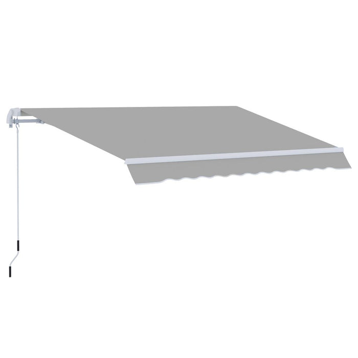 Premium UV-Block Awning Canopy: 3x2m Outdoor Shelter, Crank Handle, Aluminium Frame