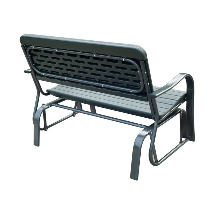 Durable Metal Outdoor Garden Rocker Bench - Green