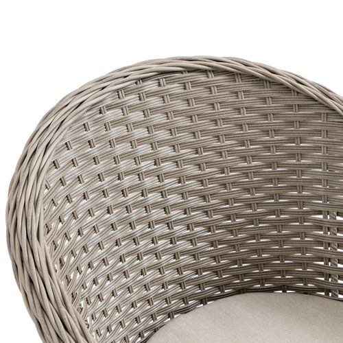 5 Pieces Outdoor Patio PE Rattan Dining Set, Four Seater , Grey