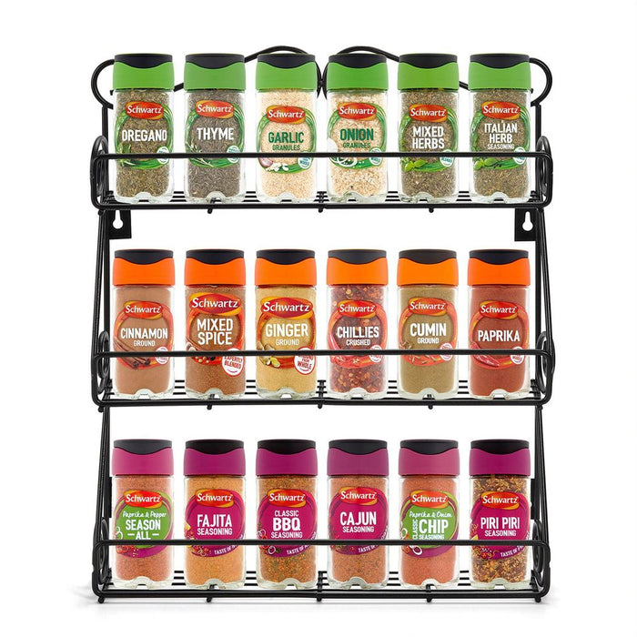 VINSANI FREE STANDING SPICE RACK BLACK 0009994