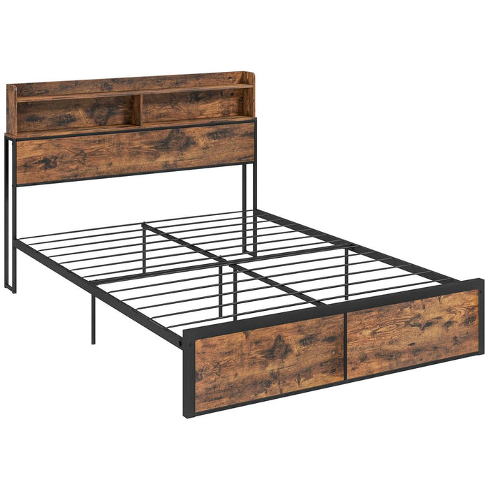 Premium HOMCOM King Bed Frame w/ Storage & Headboard - High Quality, Spacious, & Stylish Design