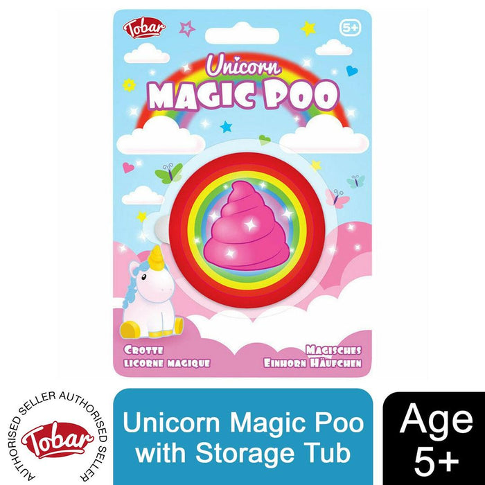 Tobar Magisches Unicorn Magic Poo with Storage Tub - Pink, 5+ Years, Arts & Crafts, Party Bag Filler