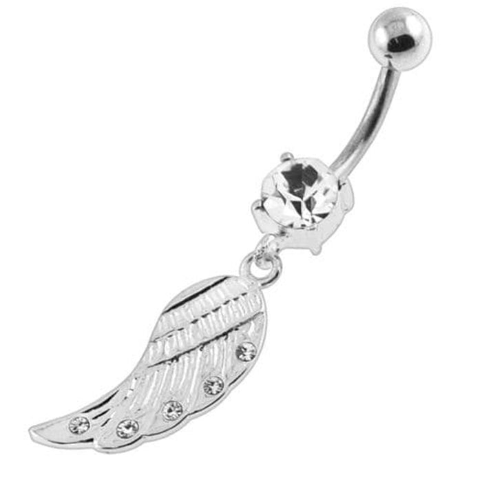 Jeweled Wings Belly Button Piercing