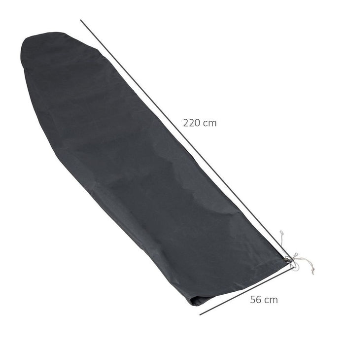 Premium Outsunny Cantilever Umbrella Cover, Protects from Rain, Wind, Dust - Durable Oxford Cloth, Grey