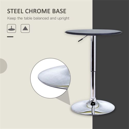 Coffee Table Perfect for Kitchen Dining Room Height Adjustable Bar table Black and silver
