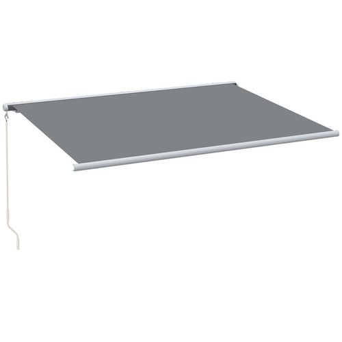 Outsunny 4x3m Full Cassette Electric Retractable Awning for Patio Door Window