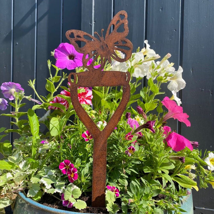 Premium Rusty Metal Butterfly Garden Decoration - High-Quality, Versatile, Great for Home & Garden