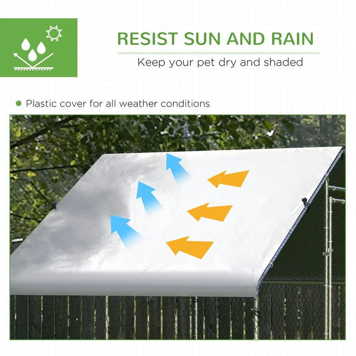 Premium Galvanized Chicken Run with Cover - Keep Your Chickens Safe and Happy Outdoors