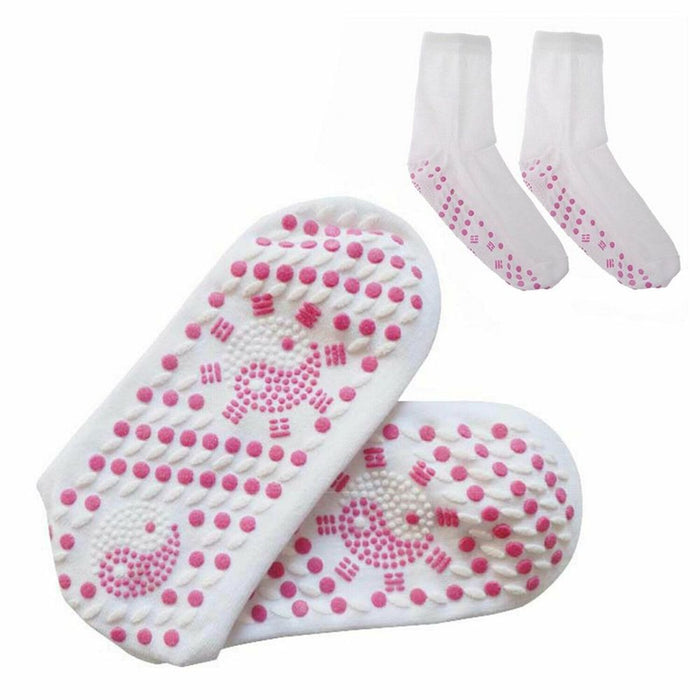 Premium Envie Tourmaline Magnetic Health Socks - White