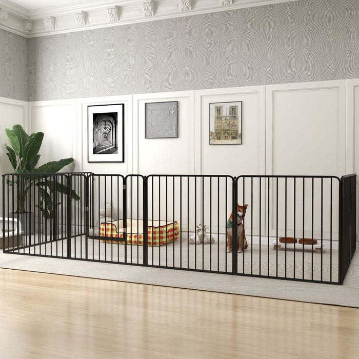 Premium Small/Medium Dog Playpen - 80cm Heavy-Duty 8 Panel Pet Fence