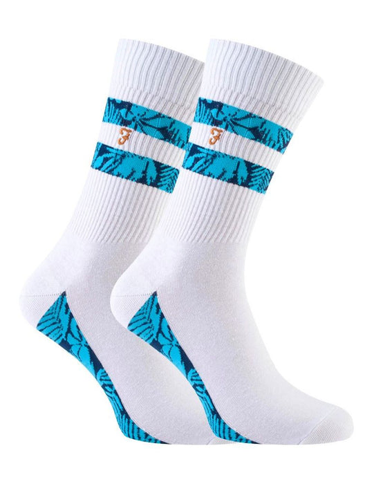 Farah Vintage - 2 Pairs Mens Two Stripe Socks