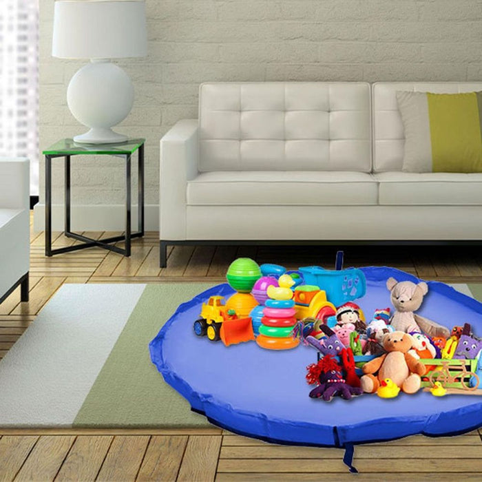 Doodle Toy Storage Bag & Play Mat - Blue: Durable, Organized, Portable - Perfect for Travel!