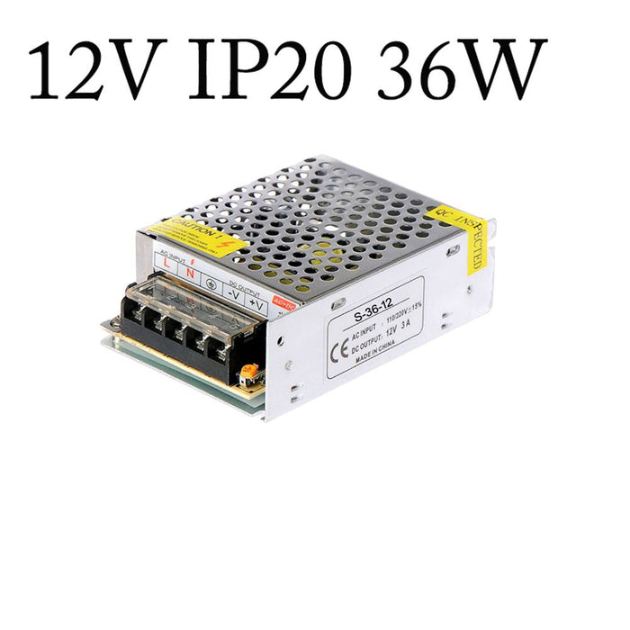 High-Quality DC 12V Power Supply for LED Strip Lights - IP20, AC100V/240V Converter