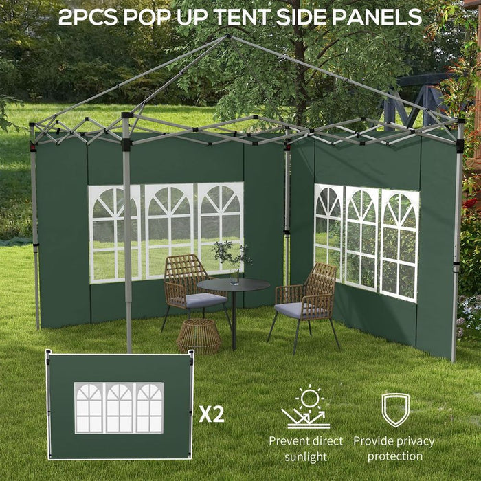 Premium Quality Outsunny Gazebo Side Panels, 2 Pack - Perfect Fit for 3x3(m) or 3x4m Pop Up Gazebos - Durable & Stylish