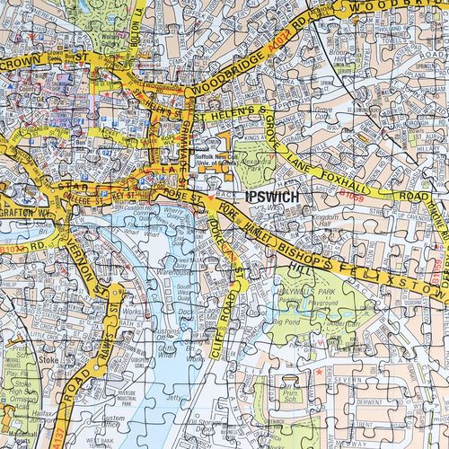 A to Z Map of Ipswich 1000 Piece Jigsaw Puzzle