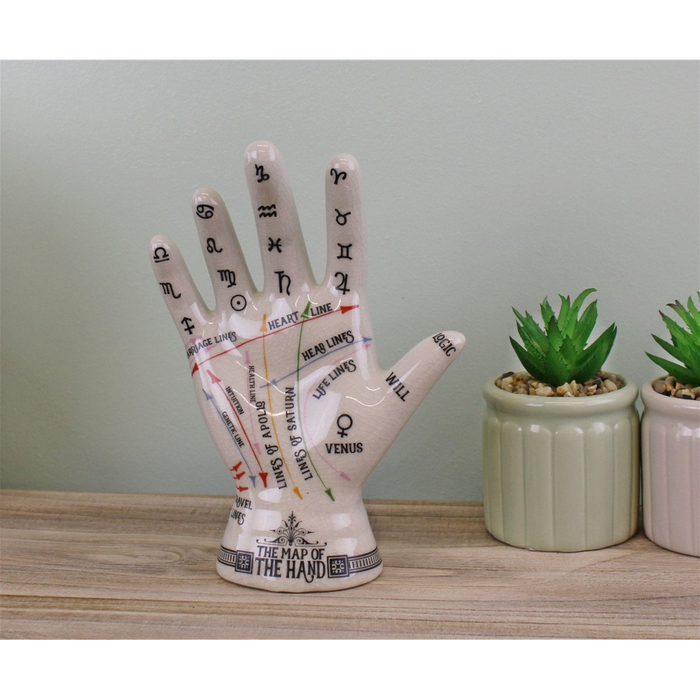 Hypnotic Ceramic Crackle Hand: Elegant Phrenology Print