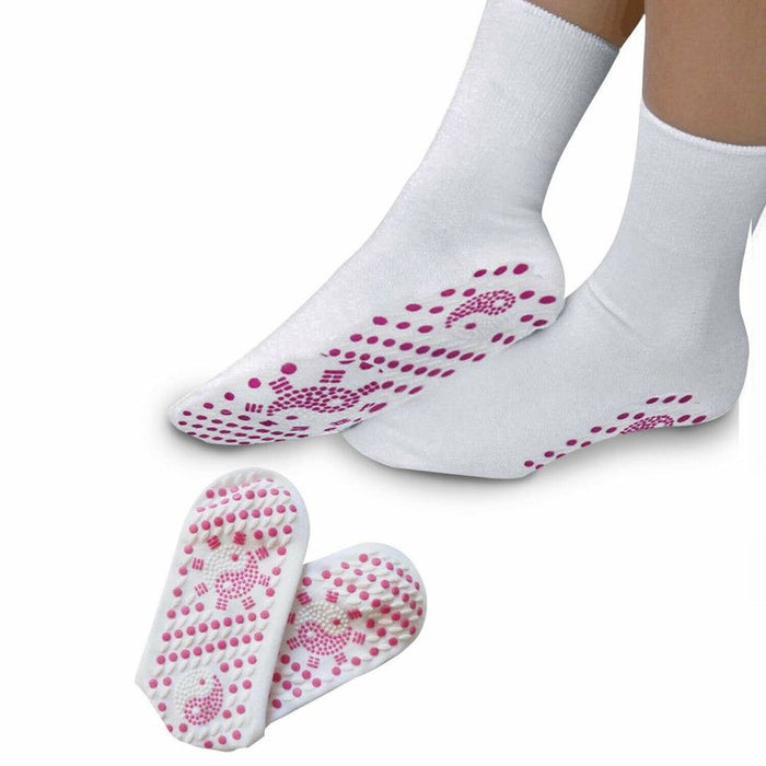 Premium Envie Tourmaline Magnetic Health Socks - White