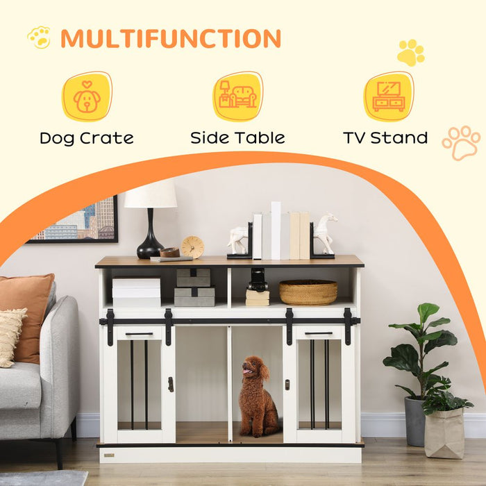 Stylish & Versatile Dog Crate Furniture: For Small & Large Dogs with Movable Divider