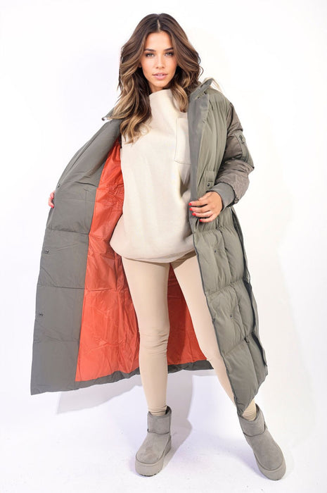 Natasha Long Belted Puffer Coat - Cozy & Stylish Winter Essential