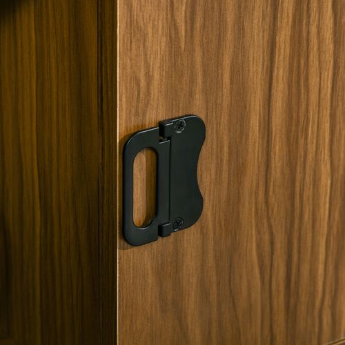 4-Tier Bookshelf Freestanding Bookcase  Storage for Study Walnut Brown