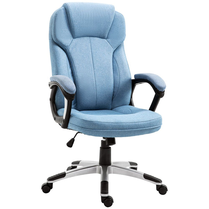 High Back Home Office Chair Height Adjustable Computer Chair w/ Armrests, Blue