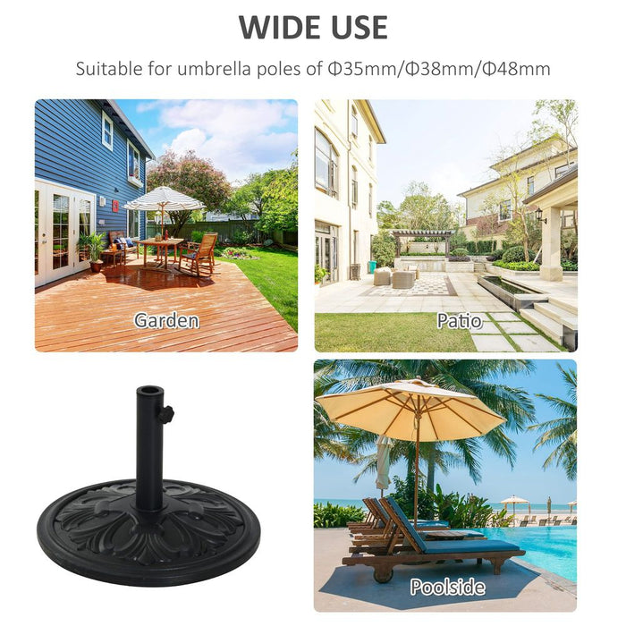 Durable Cement Umbrella Stand - Heavy Duty Holder for Garden Parasol