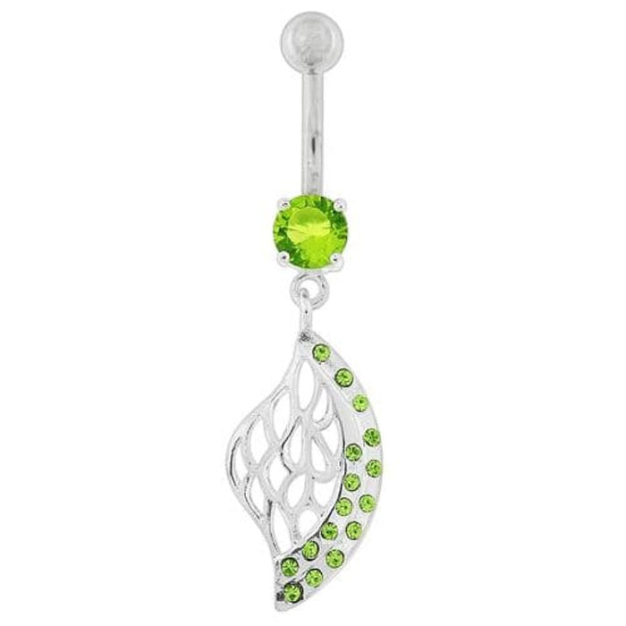 Multi Jeweled Net Dangling Belly Button Ring