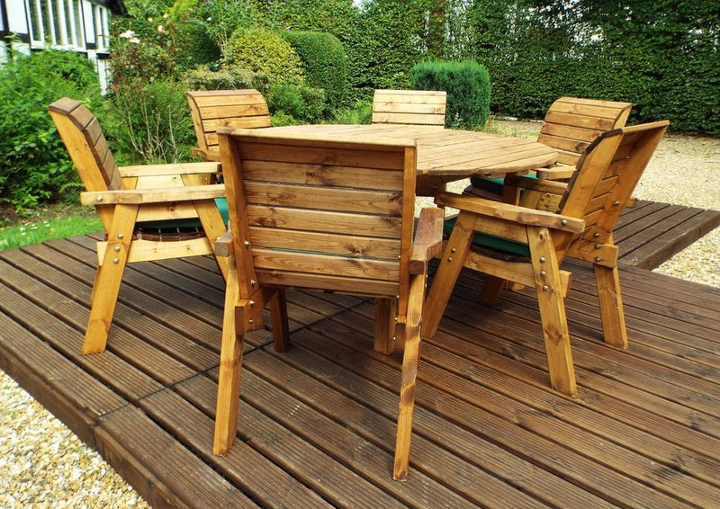 Luxurious Outdoor 6-Seater Circular Dining Set