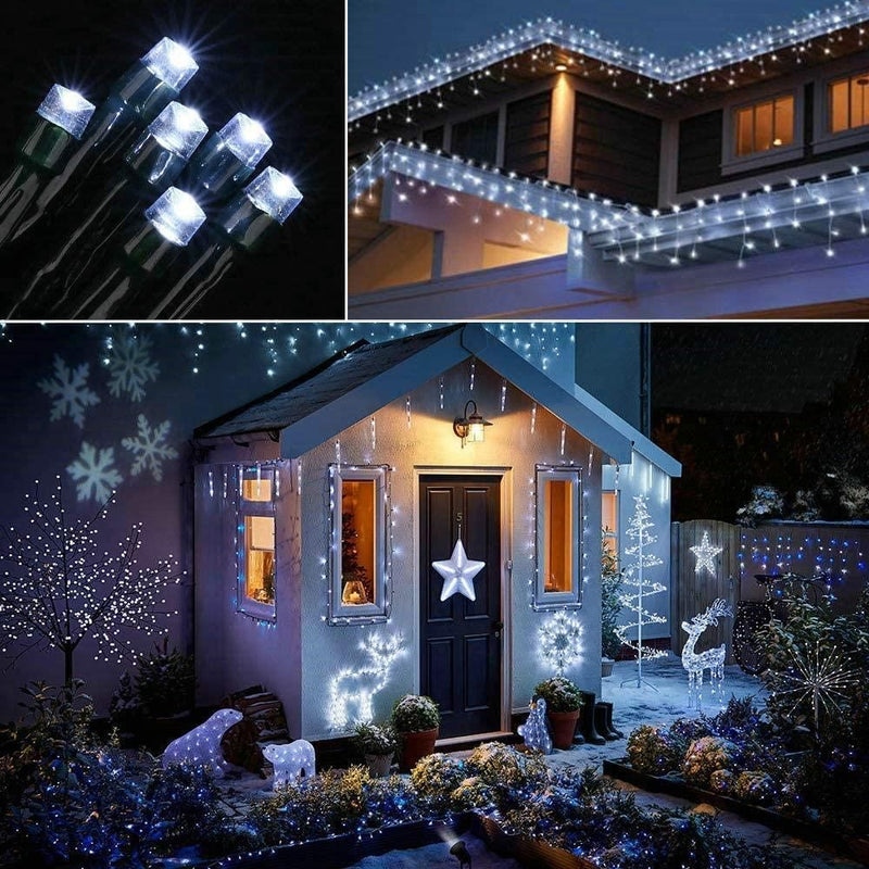 Planet Solar 100 LED White Outdoor String Solar Fairy Lights