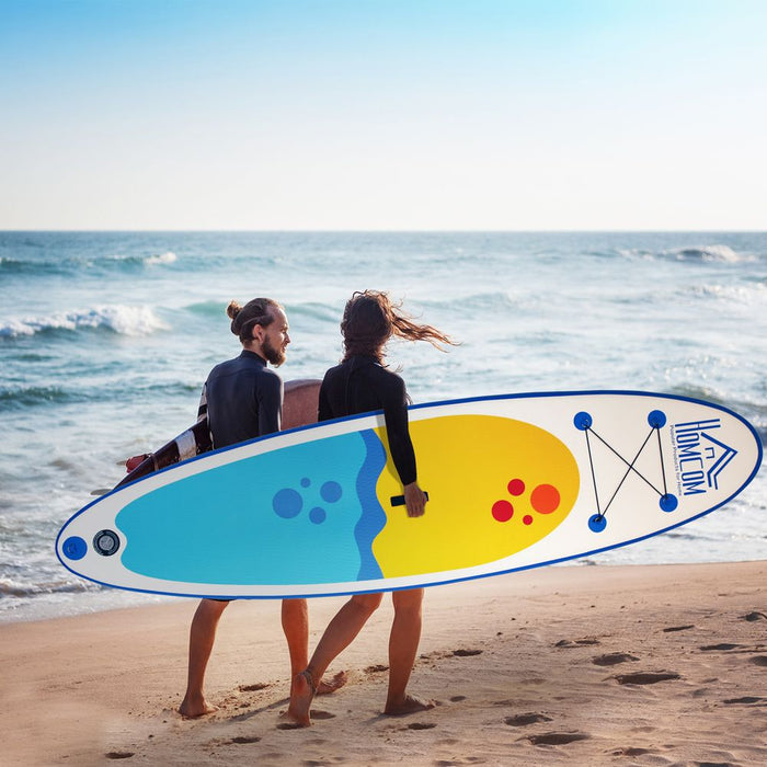 High-Quality Inflatable Surfing Board Set: 10ft, Paddle, Bag, Pump - HOMCOM