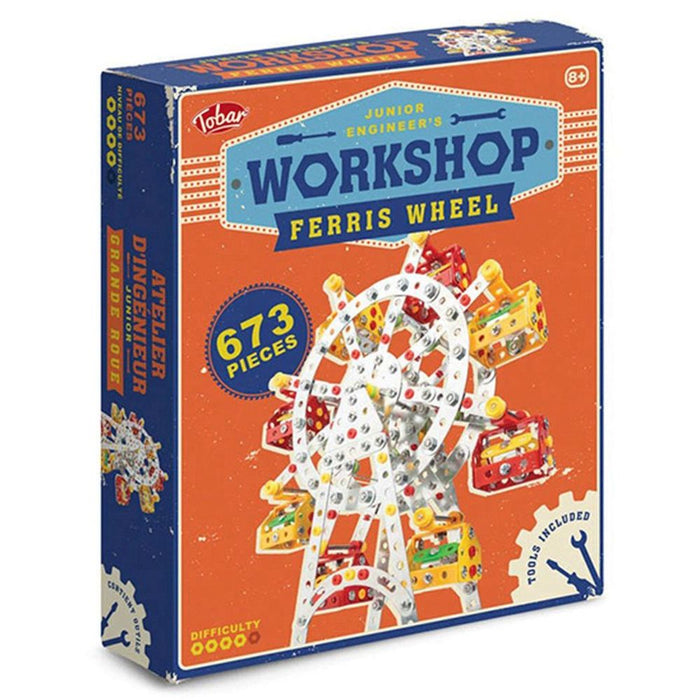 Tobar Workshop Ferris Wheel, 673 Pieces - High-Quality Metal and Plastic Construction Kit