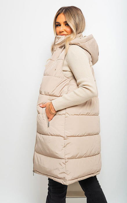 Allyson Midi Longline Padded Puffer Gilet - Stay Warm & Stylish All Year Round!