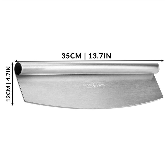 Premium Stainless Steel Rocking Pizza Cutter Blade | Maison & White | Clean Precise Slices