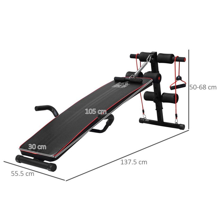 Premium Black Sit Up Bench: Adjustable, Supportive, Perfect for Home Gym