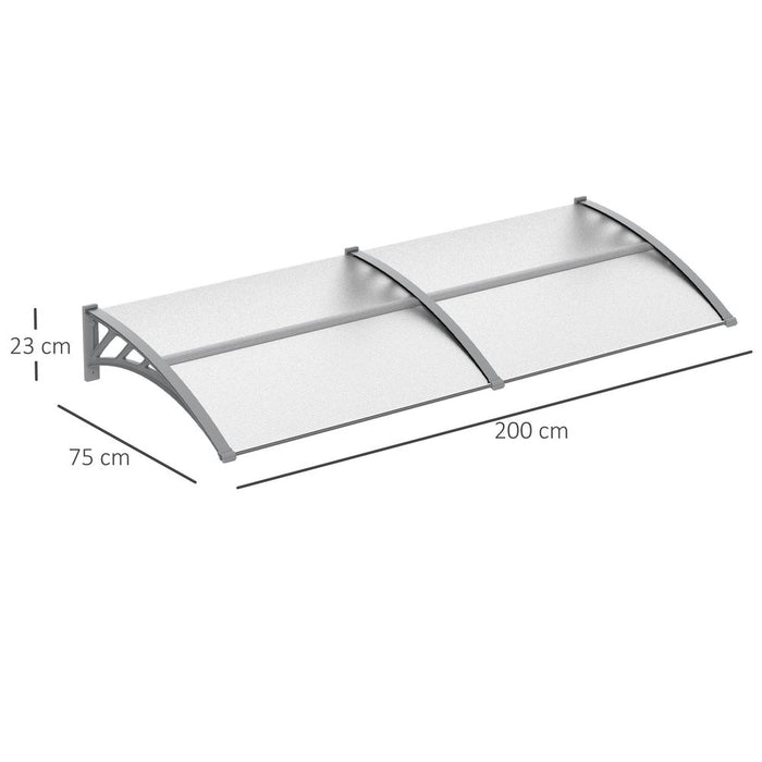 Premium Clear Door Canopy - Rain & Sun Shelter - UV Resistant - Easy Mounting