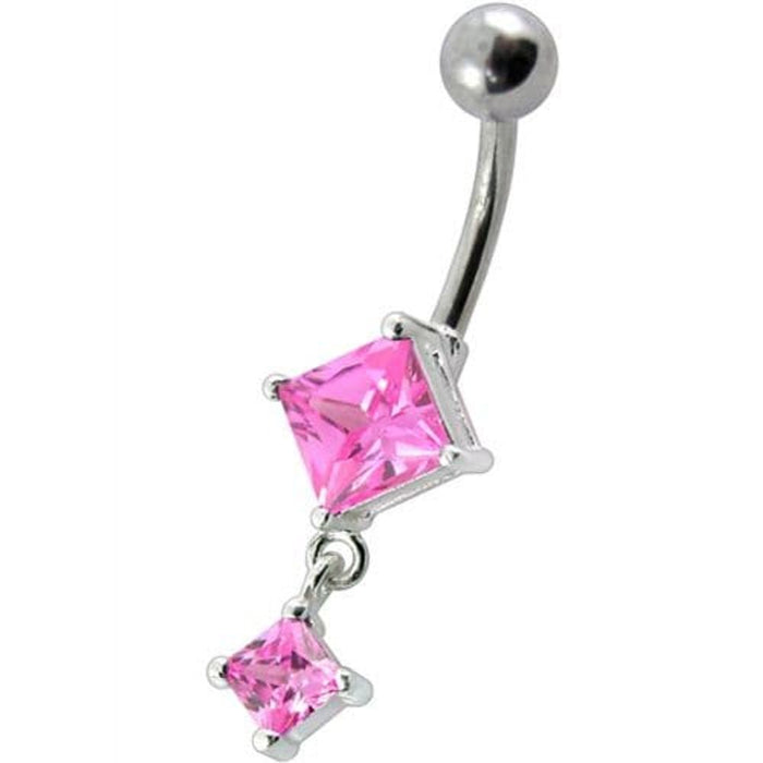 Fancy  Dangling SS Banana Bar Belly Ring