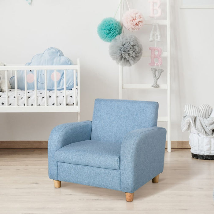 Premium Wood Frame Child Armchair | Cushioned Seat | Low-Rise | Easy Assembly