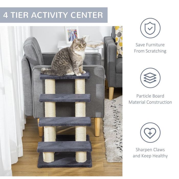 Plush Pet Stair Ladder, Cat Step for Easy Climb, Soft Comfort, Durable Particle Board