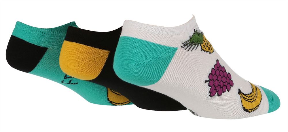 Wildfeet - Mens 3pk Novelty Trainer Socks