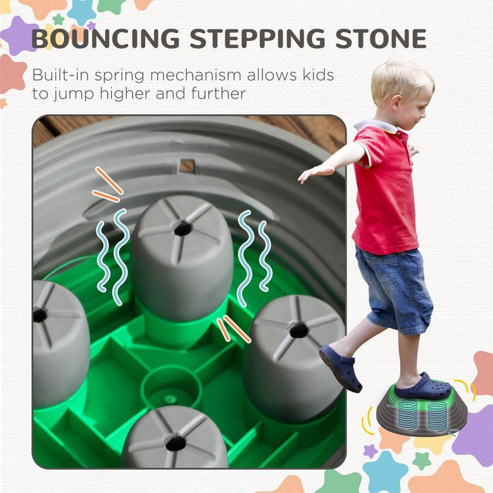 ZONEKIZ Kids Stepping Stones, 11 Pieces Balance River Stones for Obstacle Course