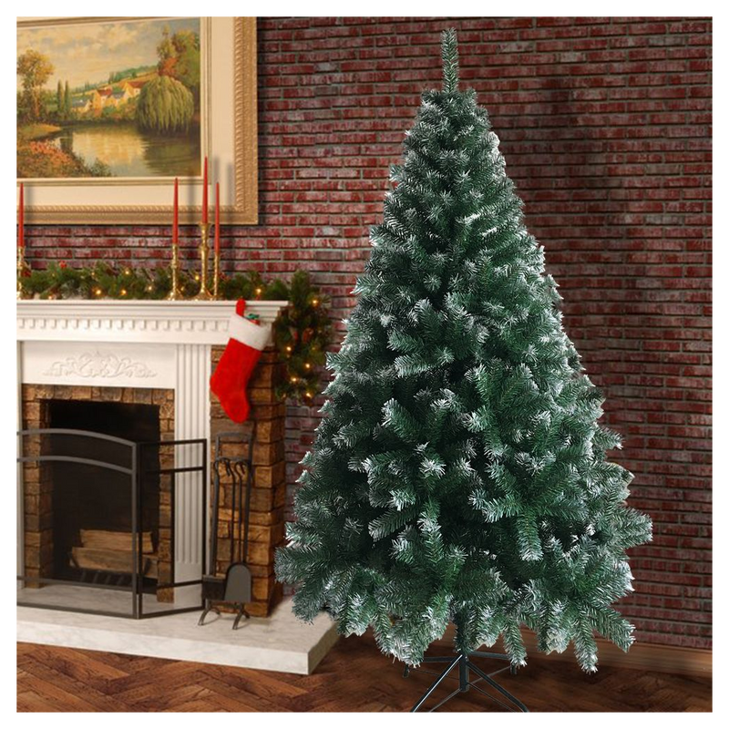 6FT Iron Leg White PVC 650 Branches Christmas Tree Artificial