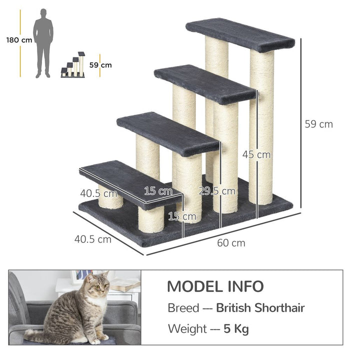 Plush Pet Stair Ladder, Cat Step for Easy Climb, Soft Comfort, Durable Particle Board