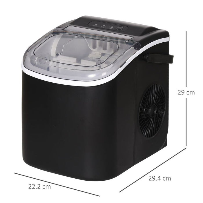 High-Performance Ice Maker: 12Kg Daily | 9 Cubes in 6-12Mins